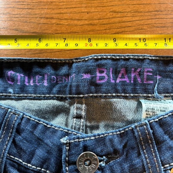 NWOT Cruel Denim‎ Blake Women's Blue Distressed Straight Leg Jeans Size 28 5R - Picture 8 of 11